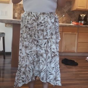 NWT Floral j.jill  high low skirt